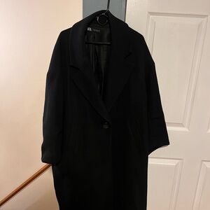 Zara Women's Black Peacoat